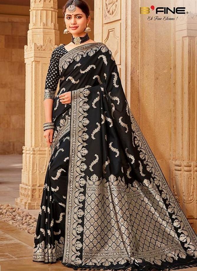 B FINE NAZAR Latest Fancy Designer Party And Wedding Wear Stylish Heavy Silk Saree Collection